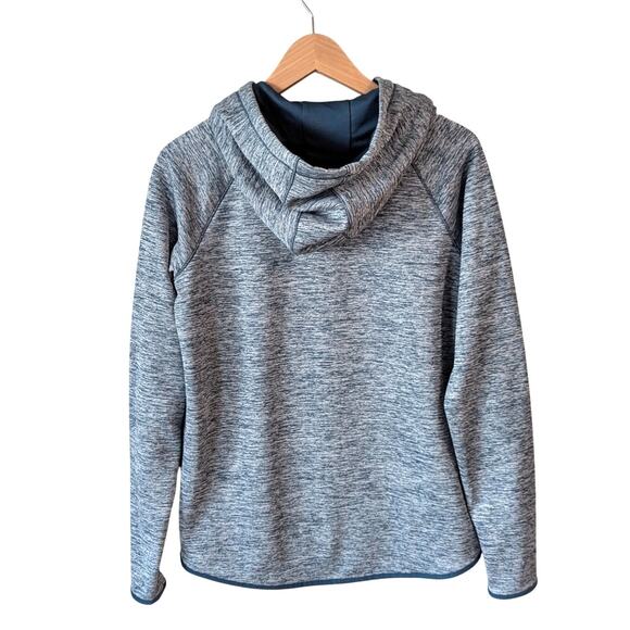 Under Armour Fleece Storm Hoodie Womens Small ColdGear Sweatshirt Heather Green - Picture 3 of 10